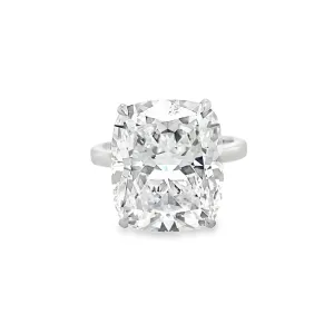 11.11CT Cushion Cut Diamond Solitaire Ring