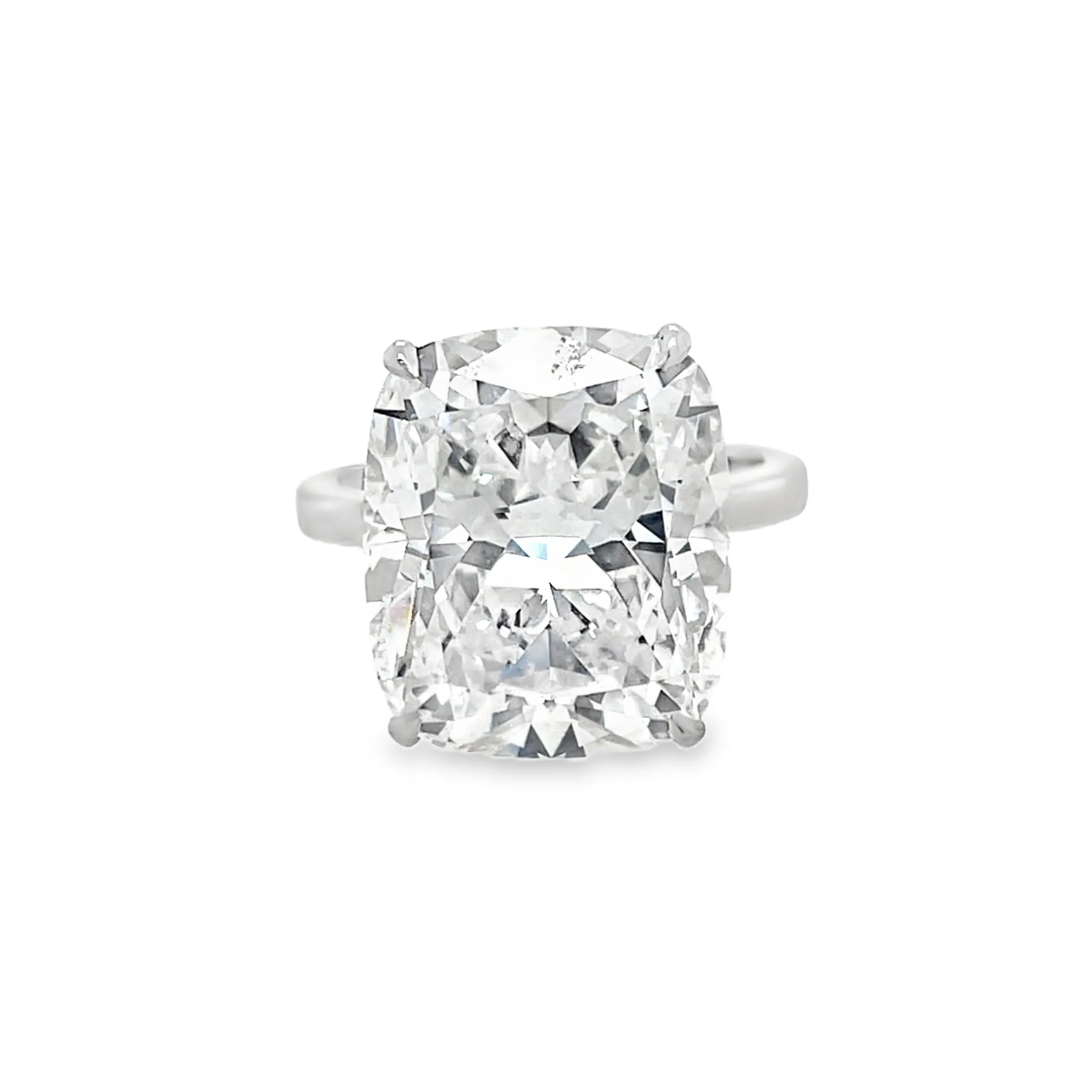 11.11CT Cushion Cut Diamond Solitaire Ring