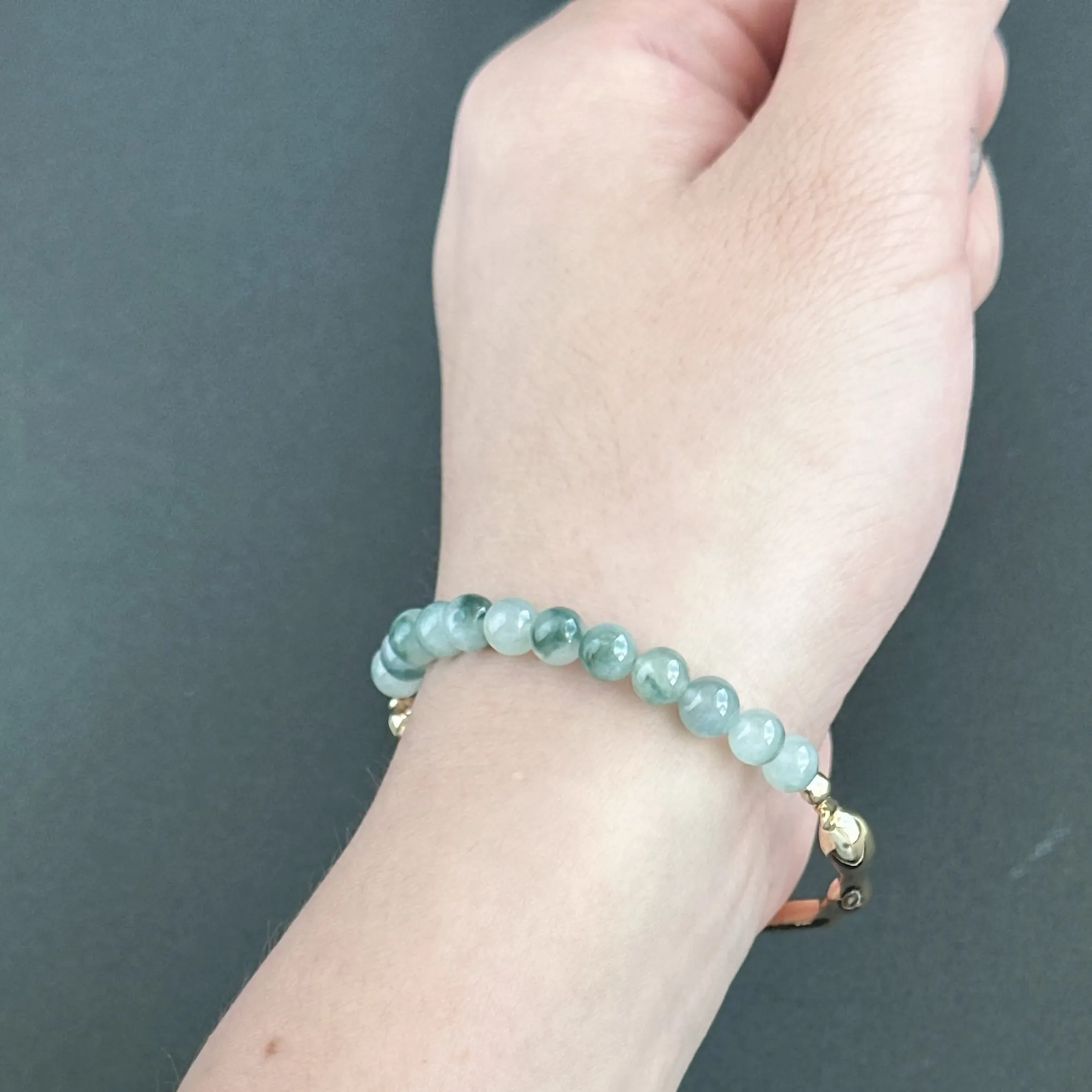 120588 Blue Mirage Type A Jadeite Cuff