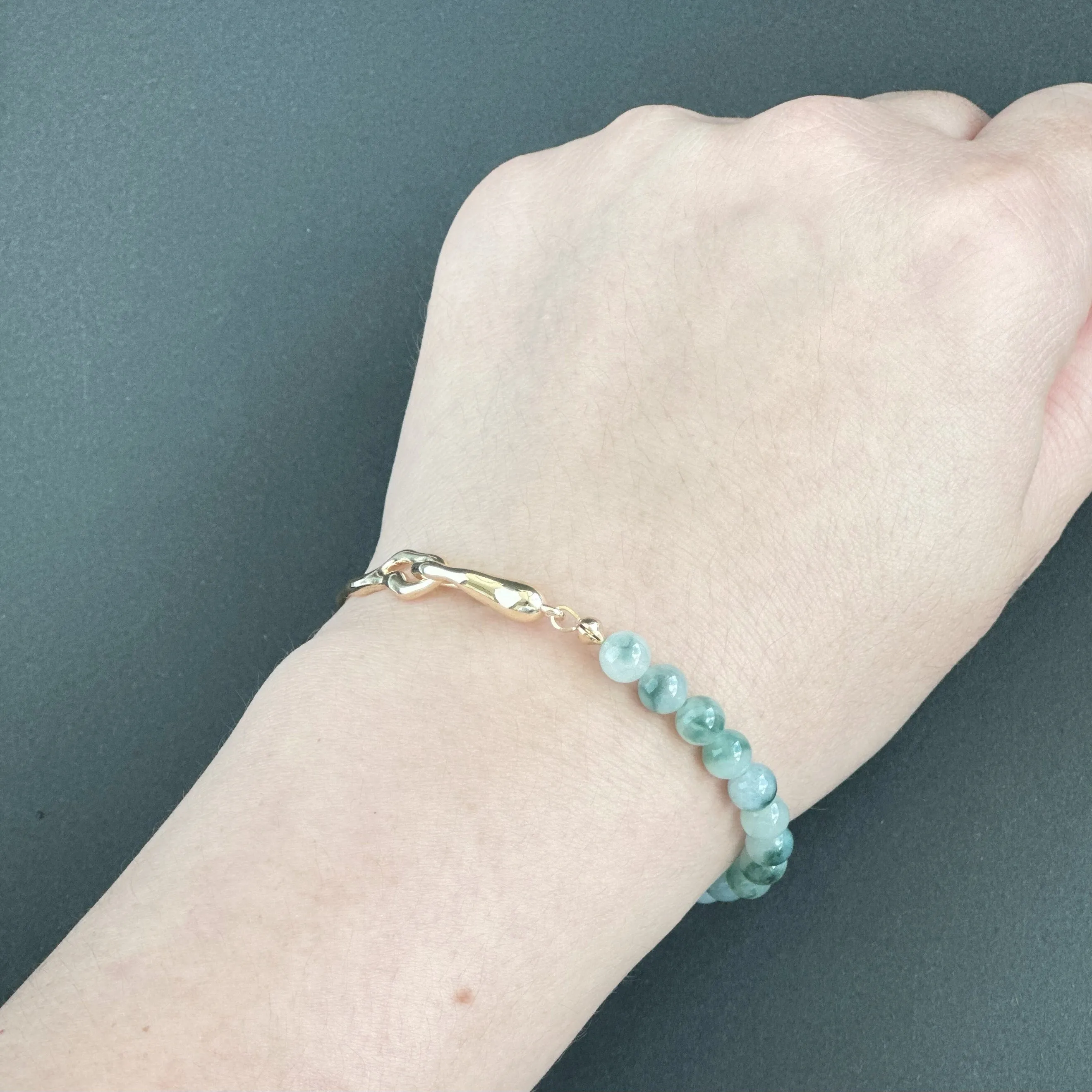 120588 Blue Mirage Type A Jadeite Cuff