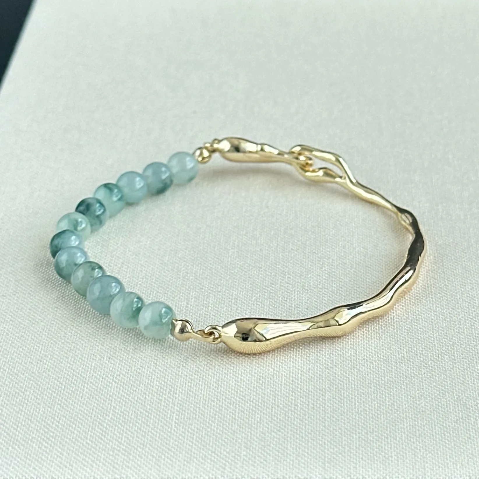 120588 Blue Mirage Type A Jadeite Cuff