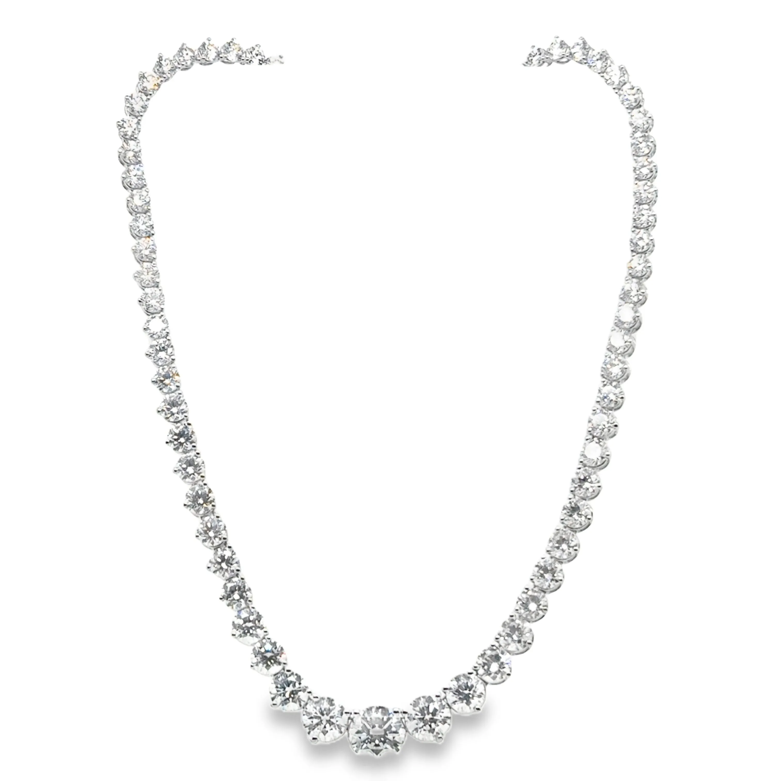 37.05 Diamond Graduated Riviera Necklace