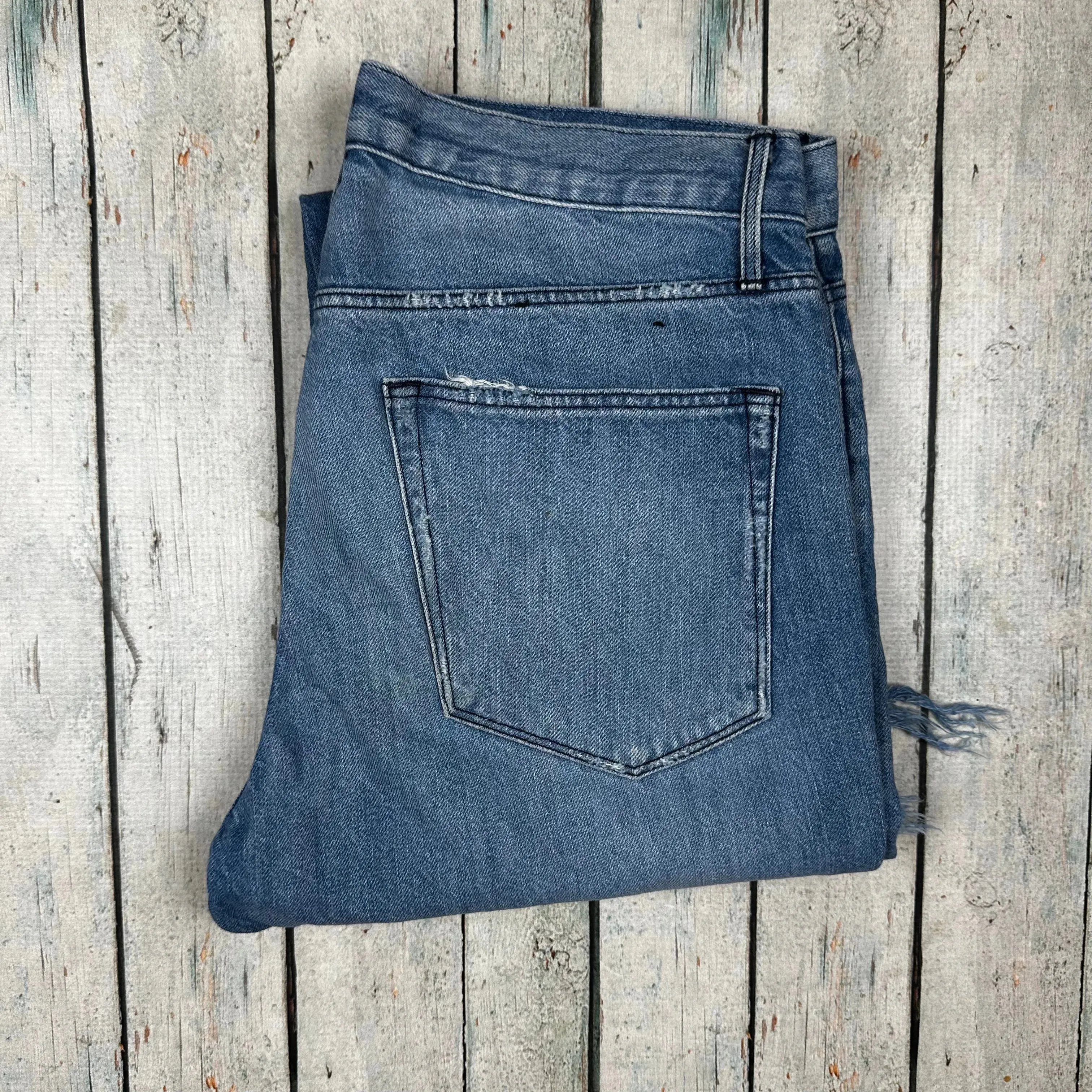 3x1 - Stunning USA Made Fringed Crop 'Mazzy' Jeans  -Size 27