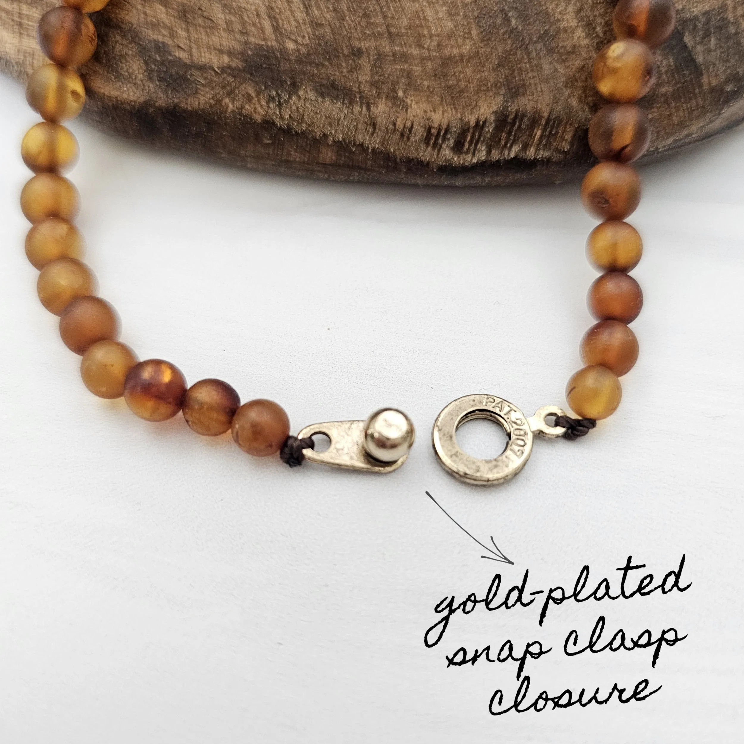 Adults | Green Jade   Raw Cognac Amber Necklace