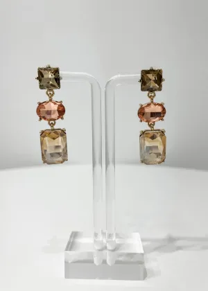 Allie Earrings, Amber