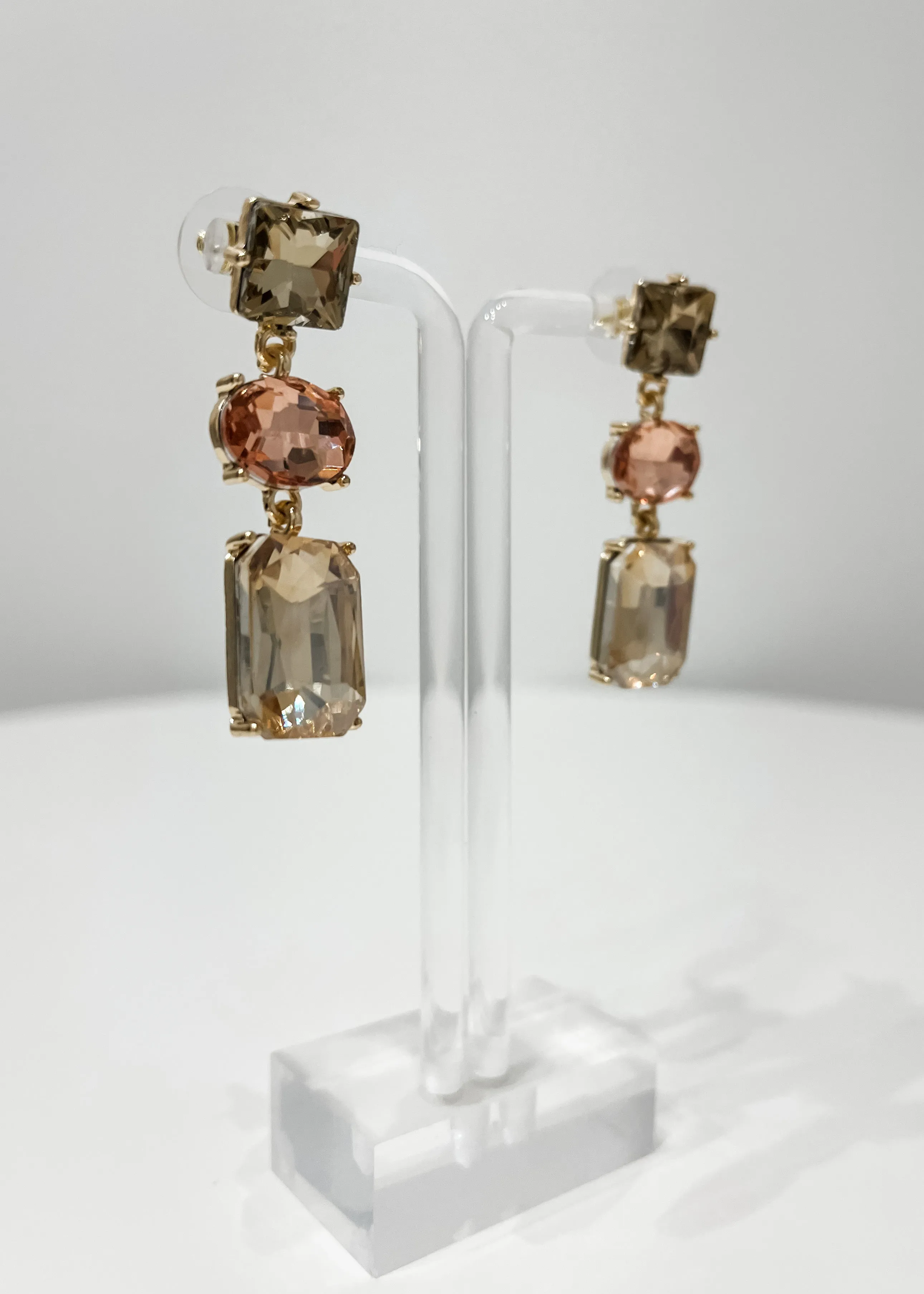 Allie Earrings, Amber