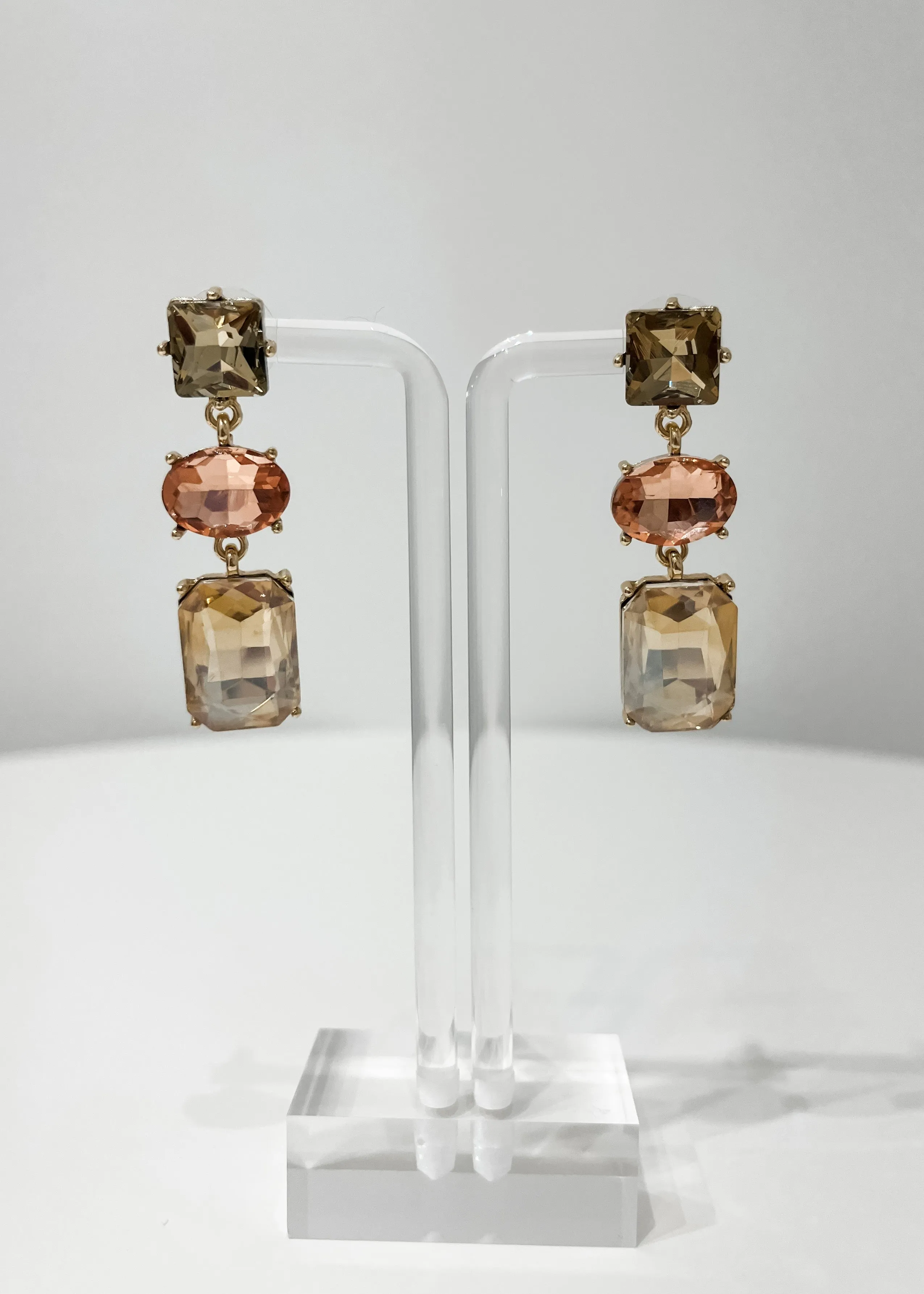 Allie Earrings, Amber