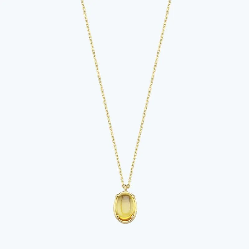 Altınbaş Besties Yellow Gemstone Oval Necklace
