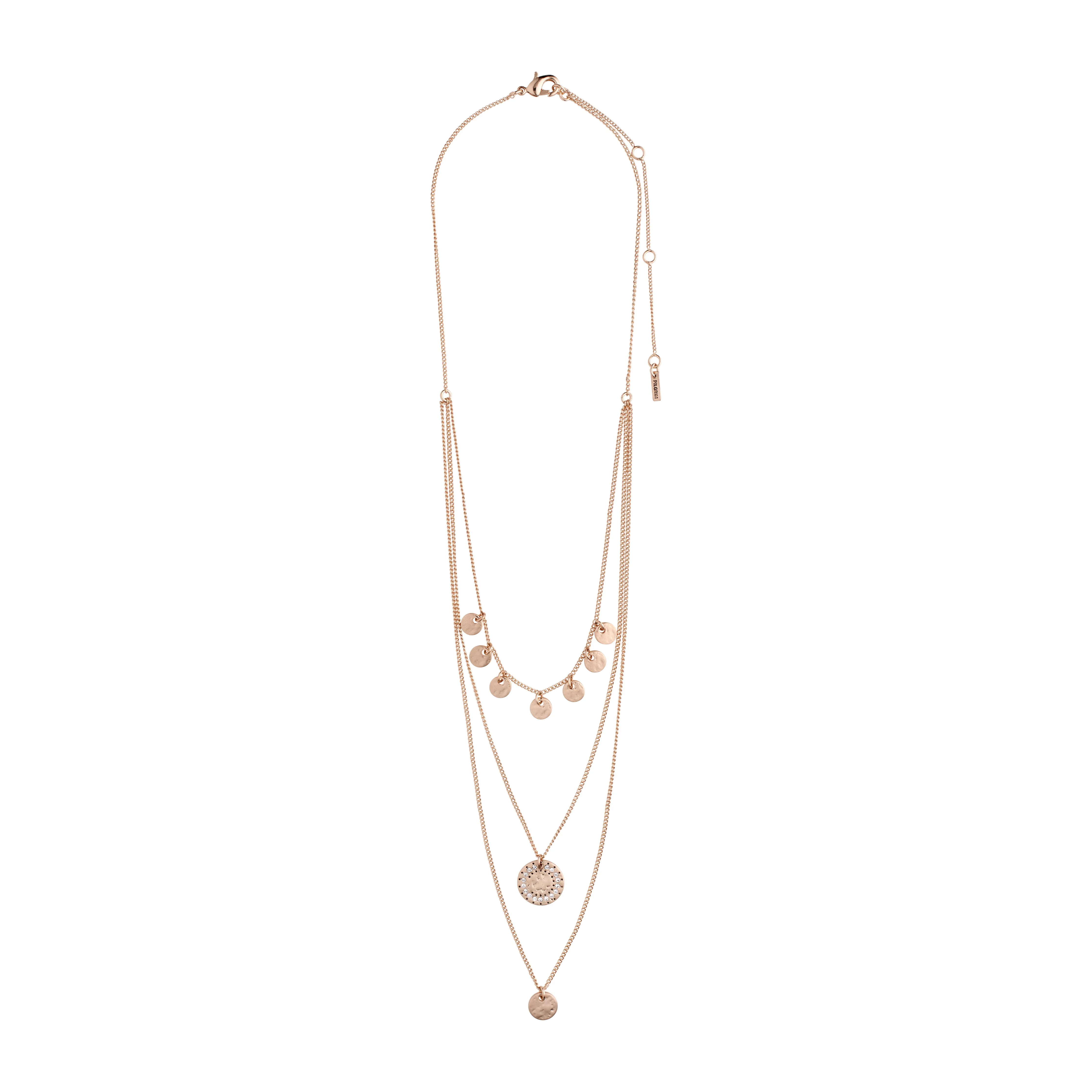 ARDEN 3-in-1  crystal necklace rosegold-plated
