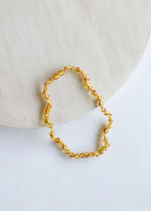 CanyonLeaf Kids Amber Necklace, Polished Honey