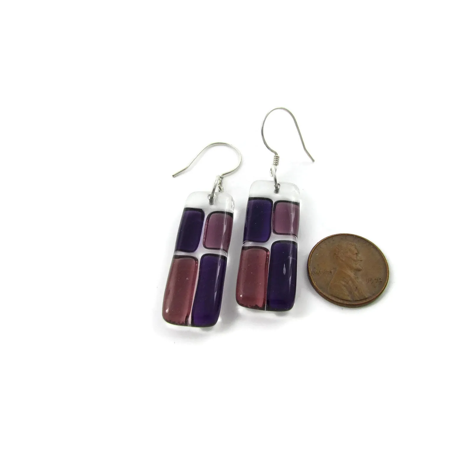 Cobblestones Glass Earrings - Cherry