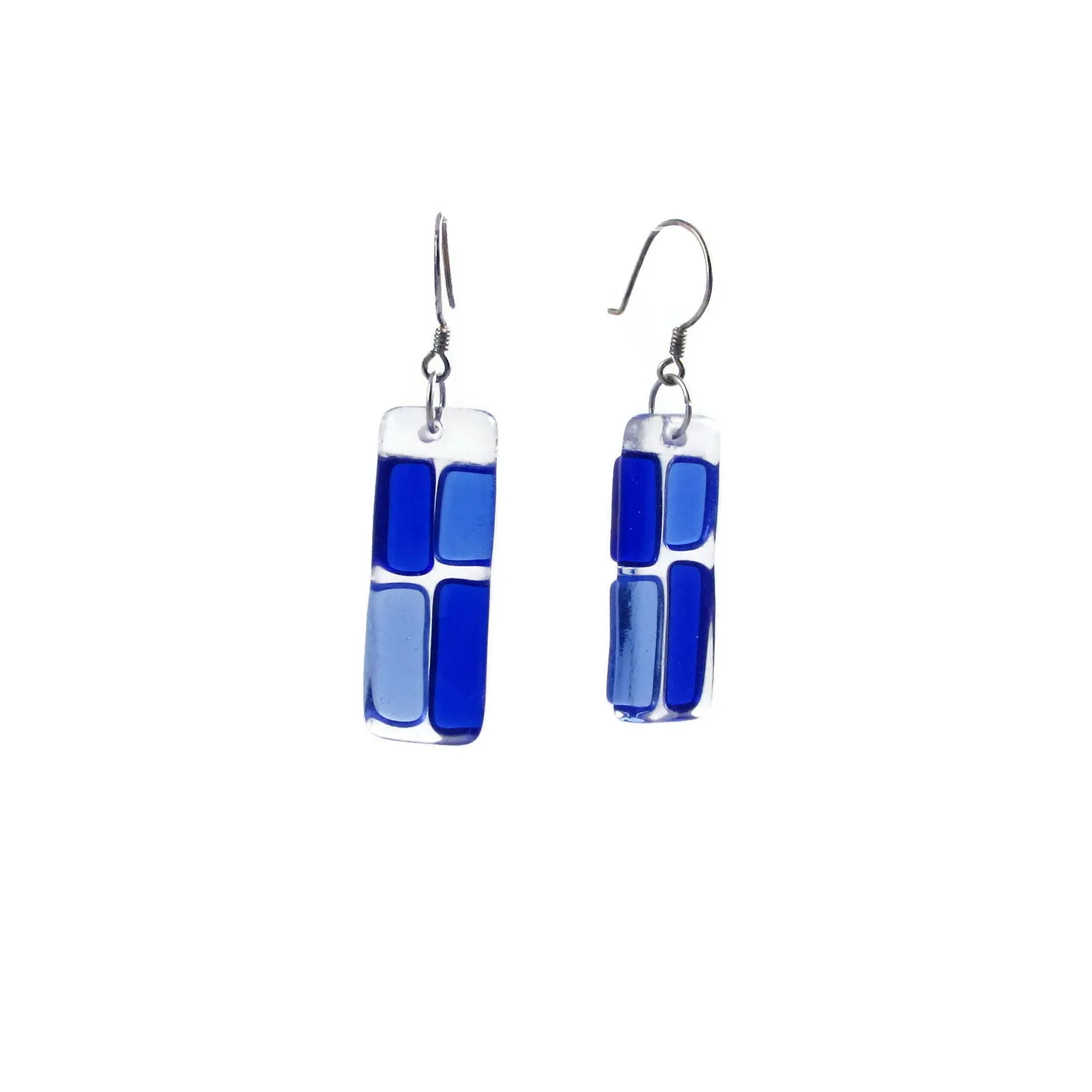 Cobblestones Glass Earrings - Cherry