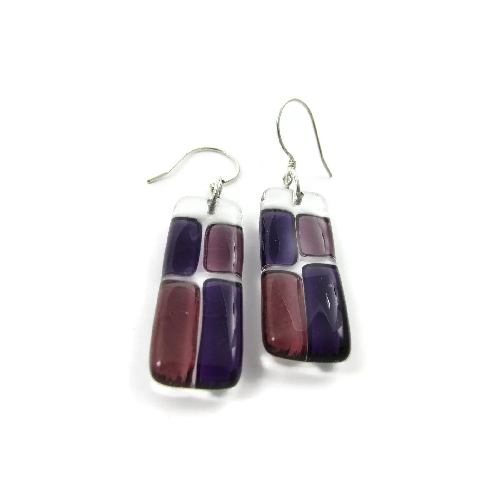 Cobblestones Glass Earrings - Cherry