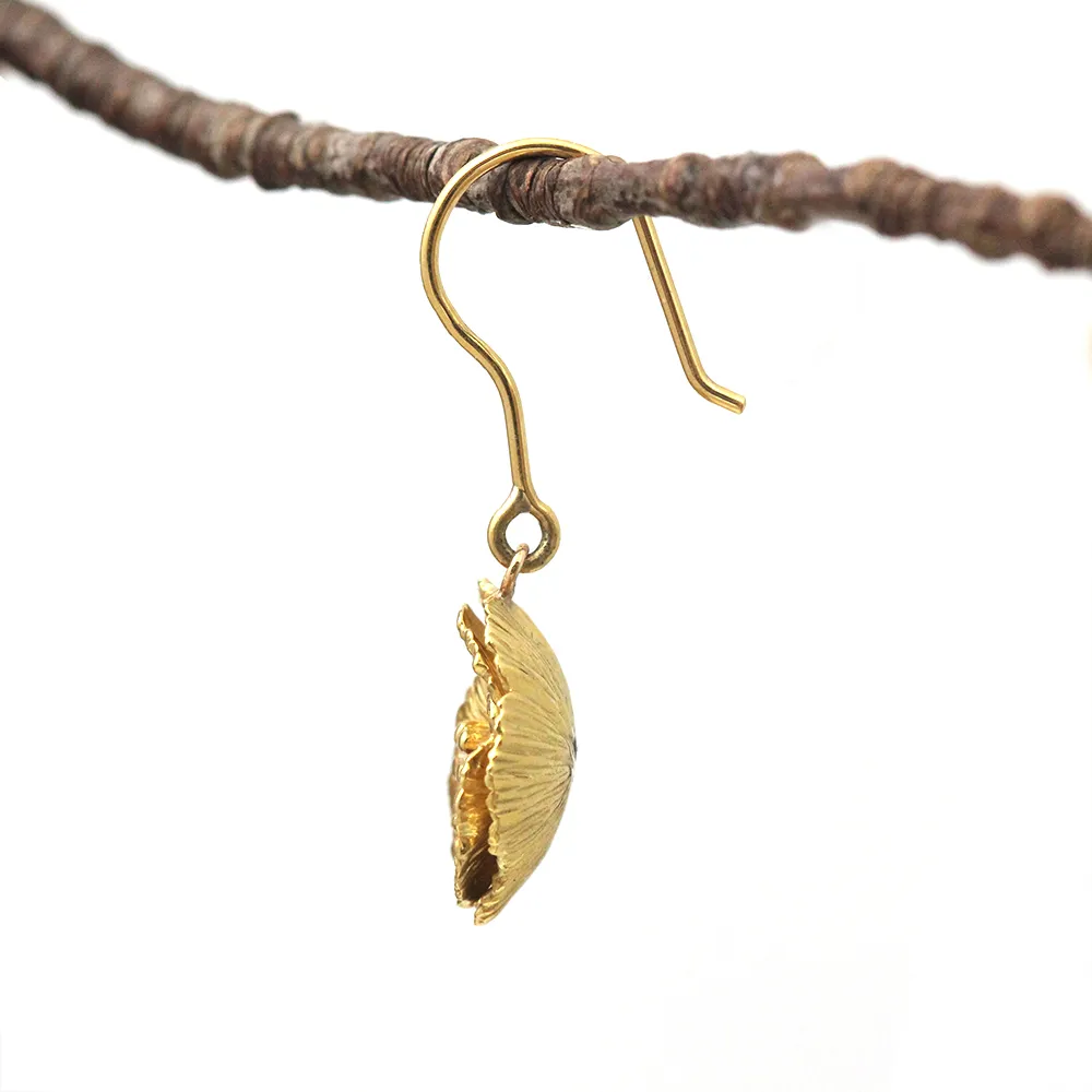 Diana Heimann 18K Yellow Gold & Diamond "Poppy" Earrings