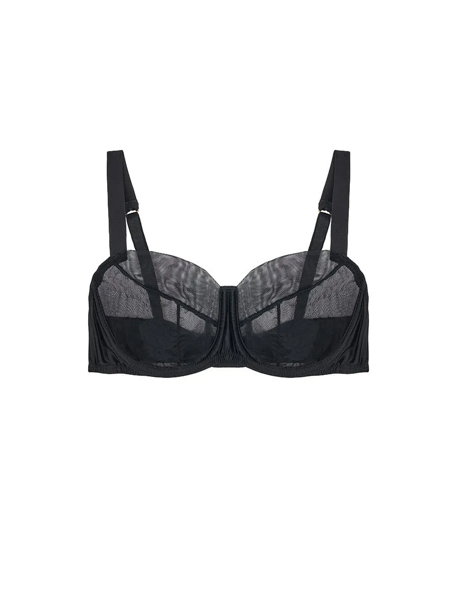 Fleur Du Jour Black Balcony Bra