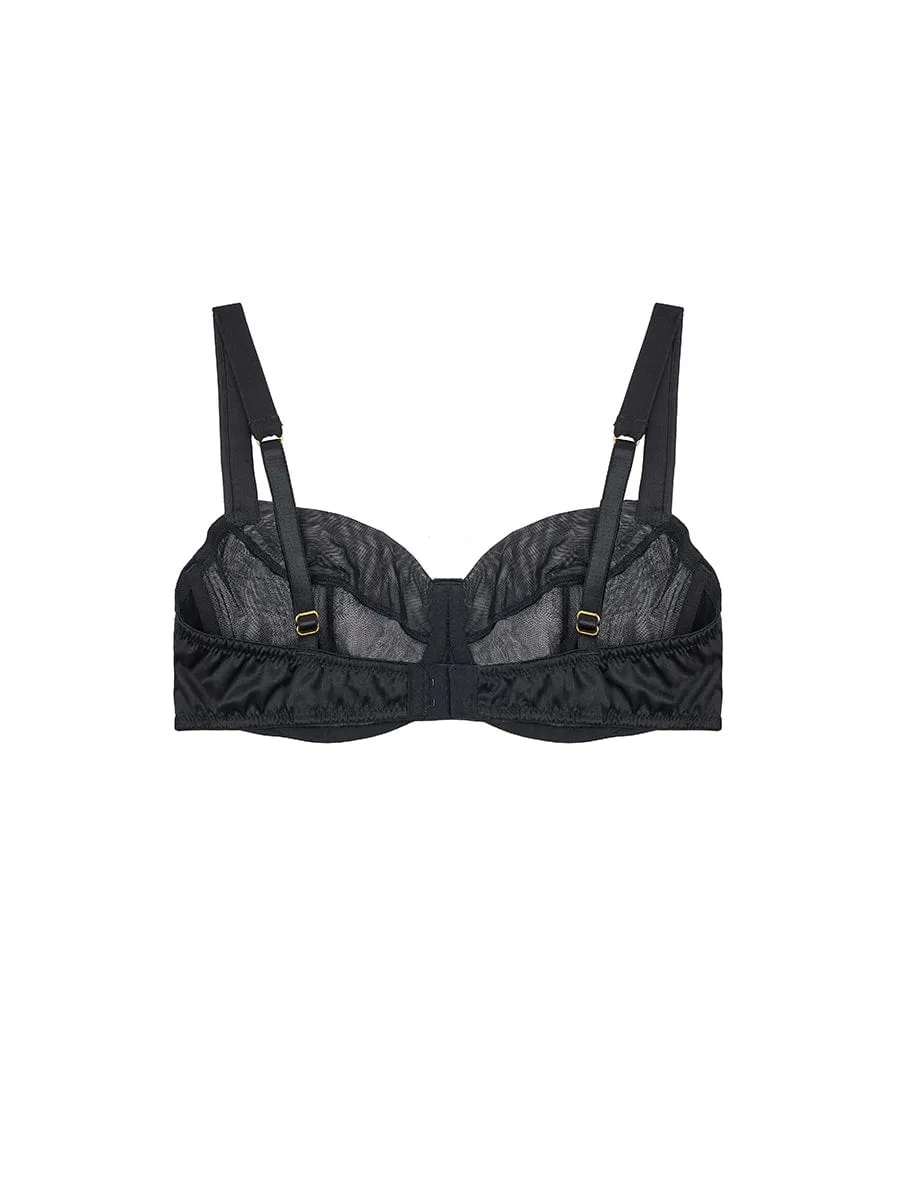 Fleur Du Jour Black Balcony Bra