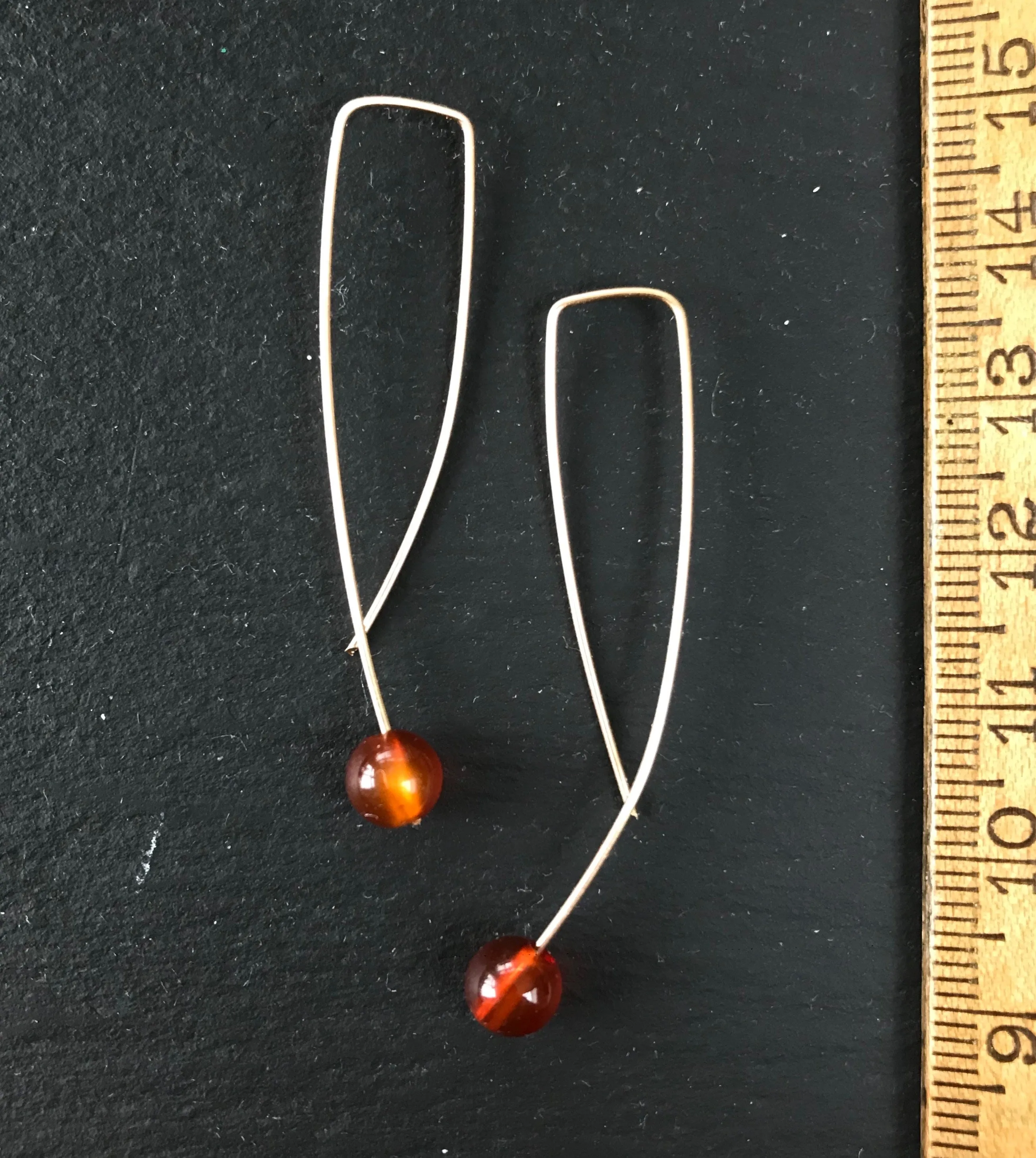 Geo earrings - Carnelian