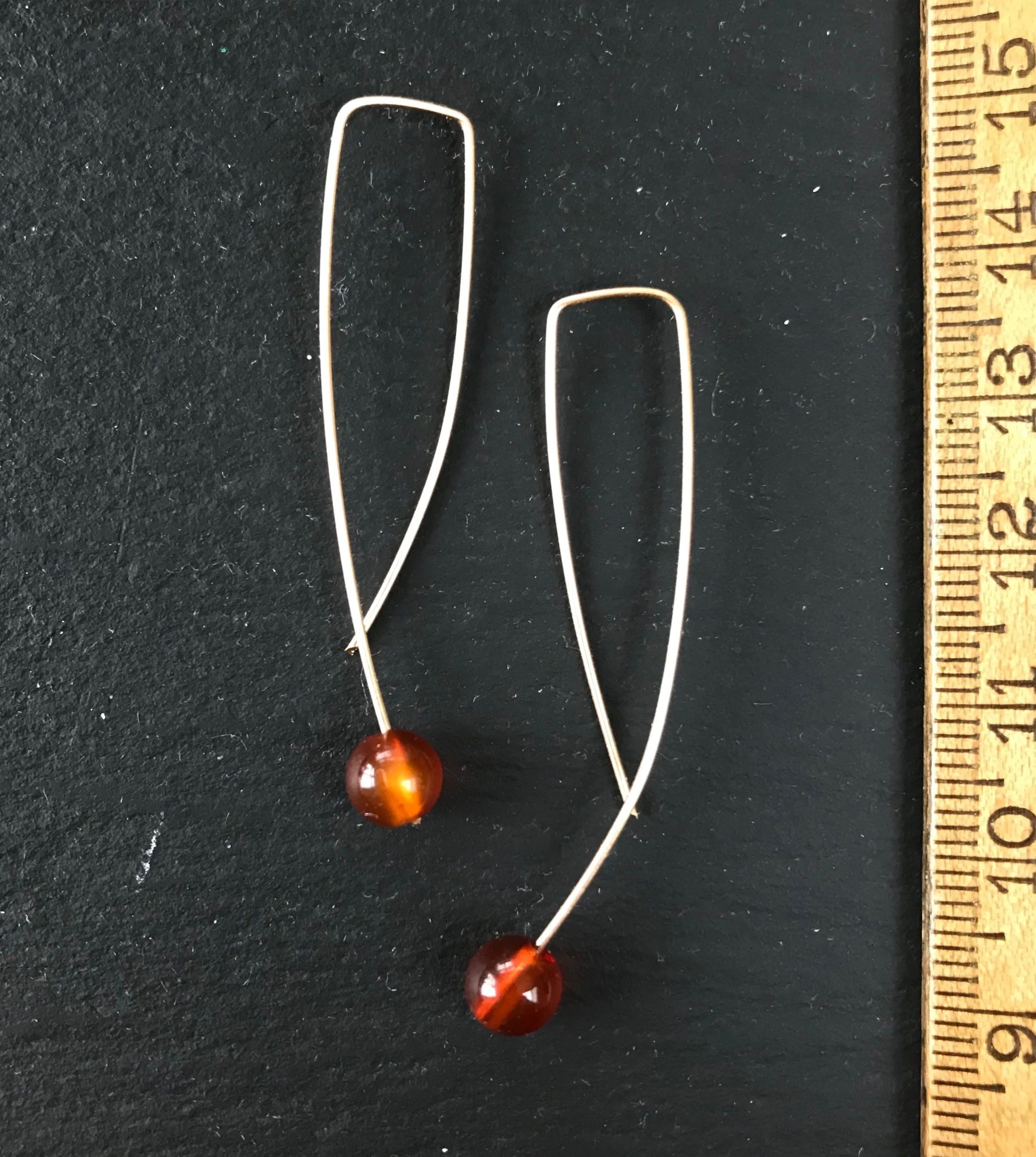 Geo earrings - Carnelian