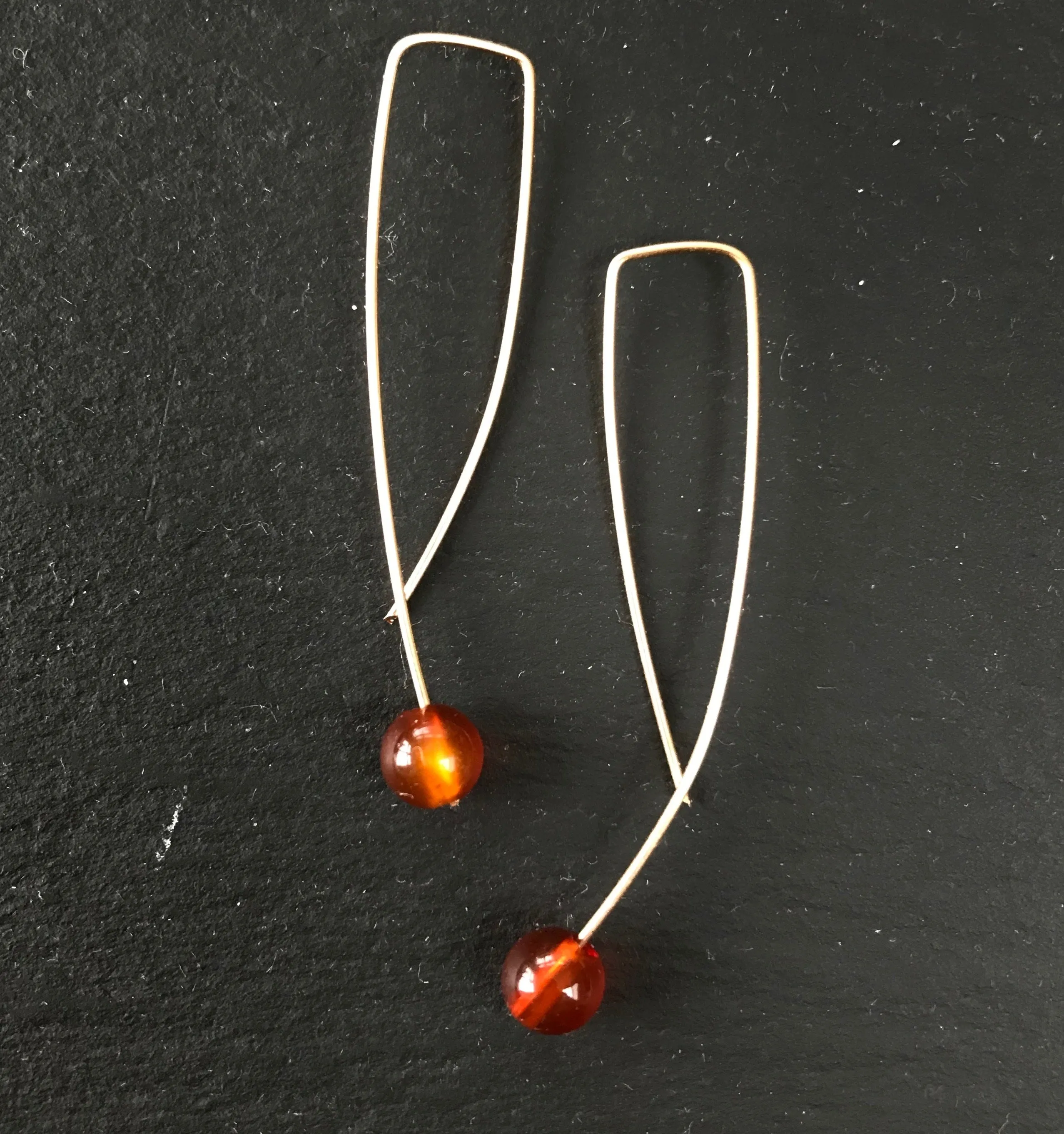 Geo earrings - Carnelian