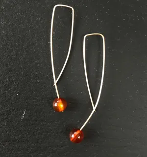 Geo earrings - Carnelian
