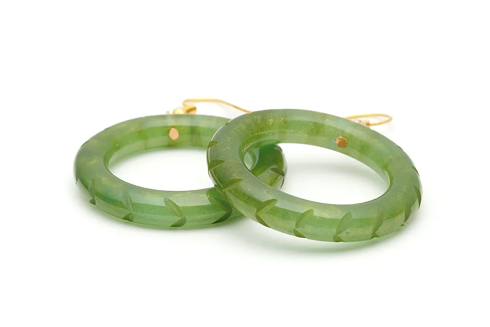 Golden Olive Fakelite Hair Barette