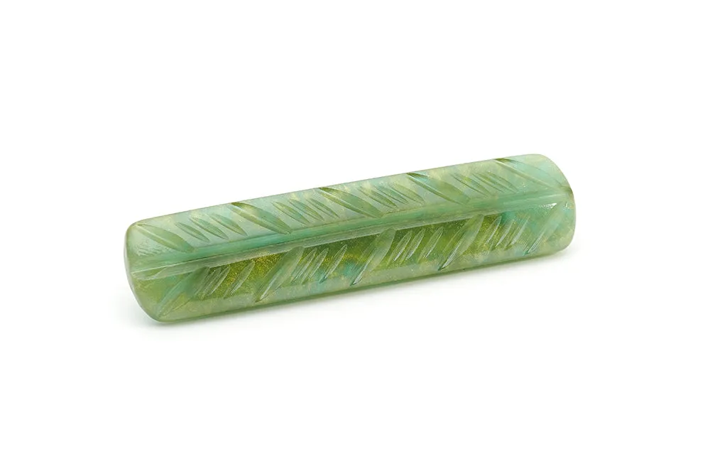 Golden Olive Fakelite Hair Barette