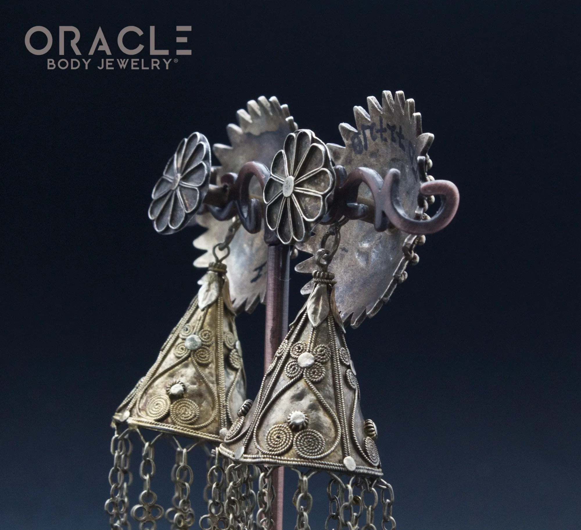 Karo Batak Old Threaded Ruby Earrings
