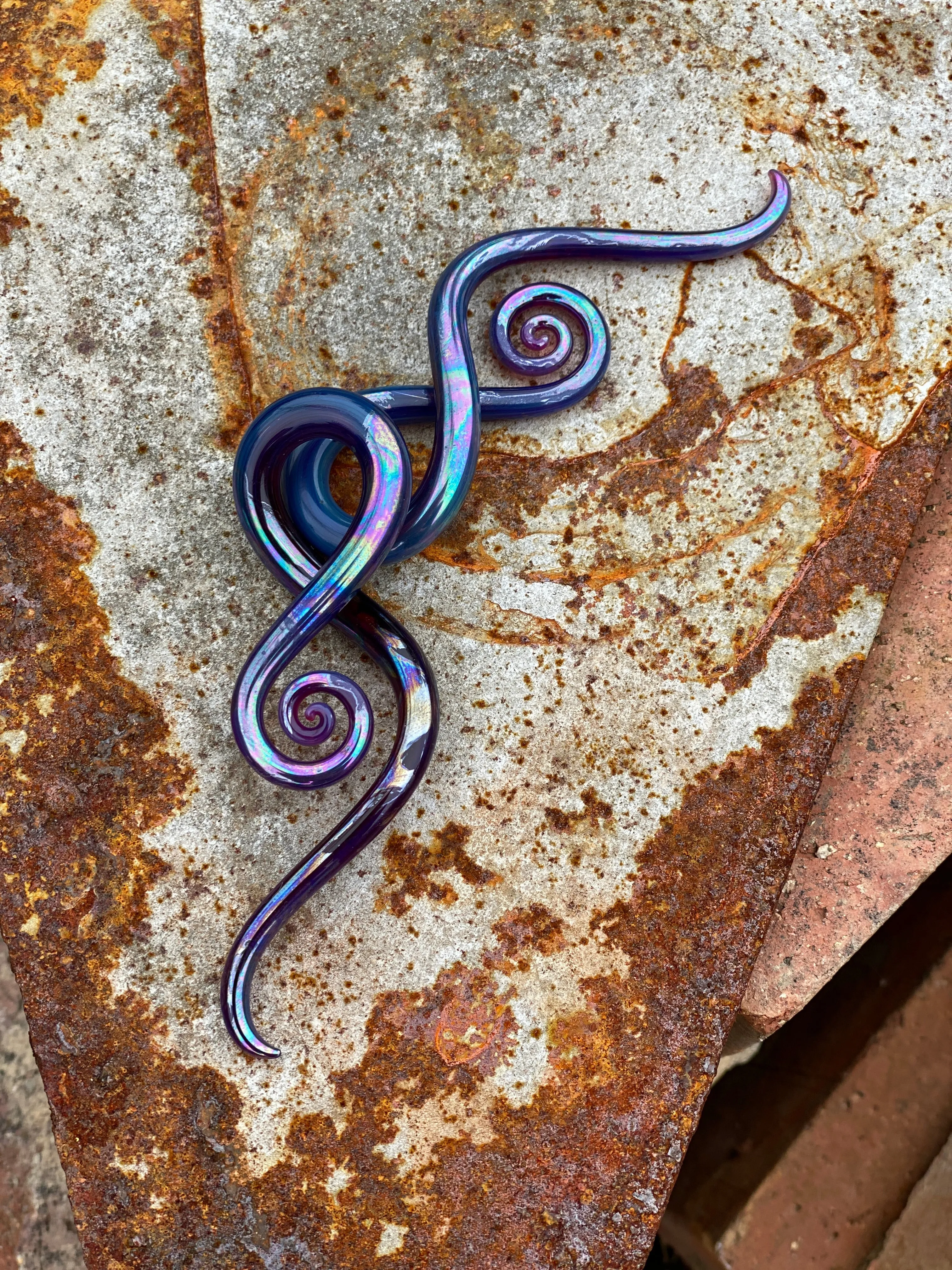 Oil Slick Peacock Amber | Squids | 10G - 0G