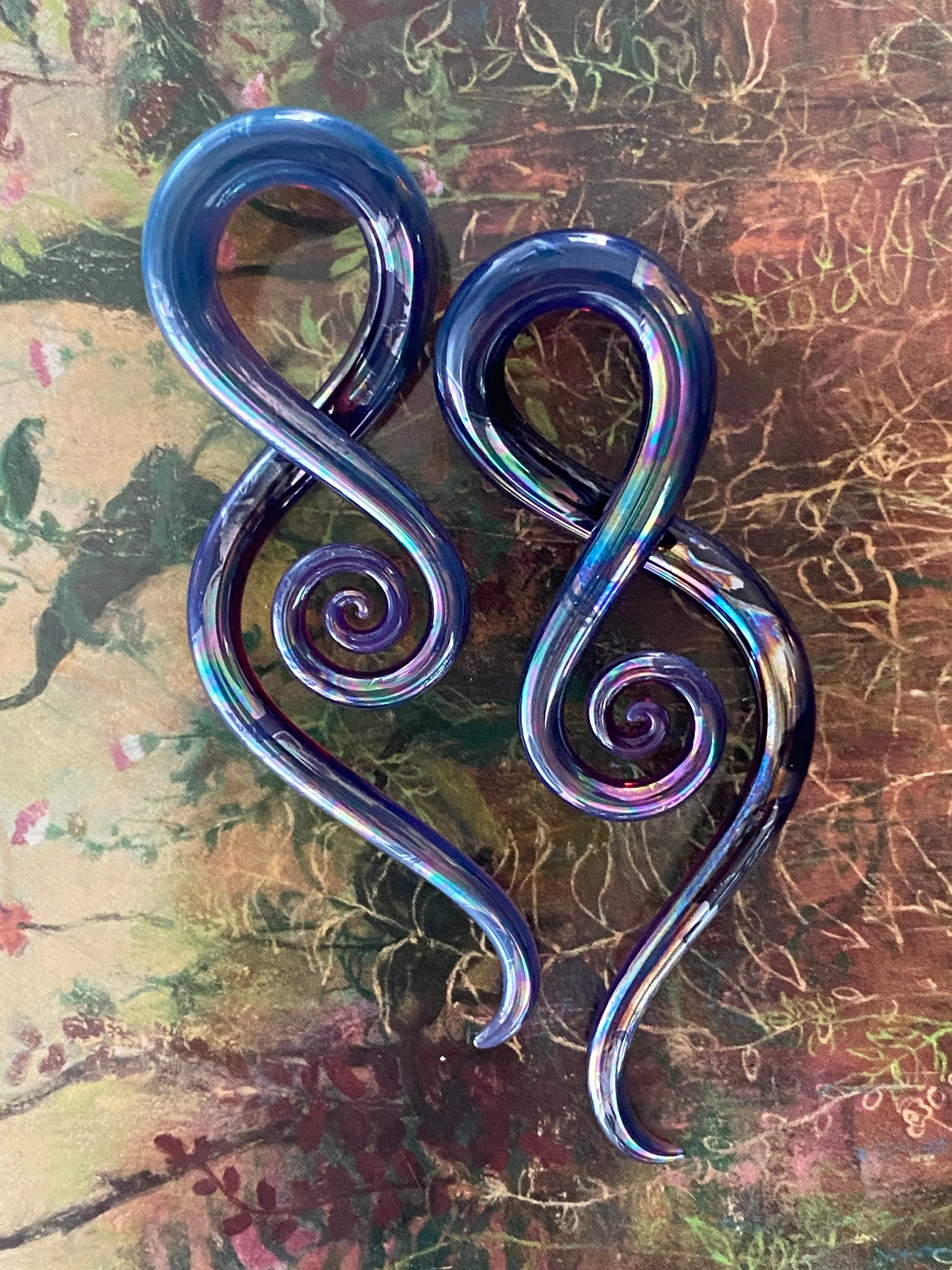 Oil Slick Peacock Amber | Squids | 10G - 0G