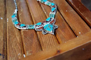 One of a Kind Modern Tibetan Turquoise Necklace