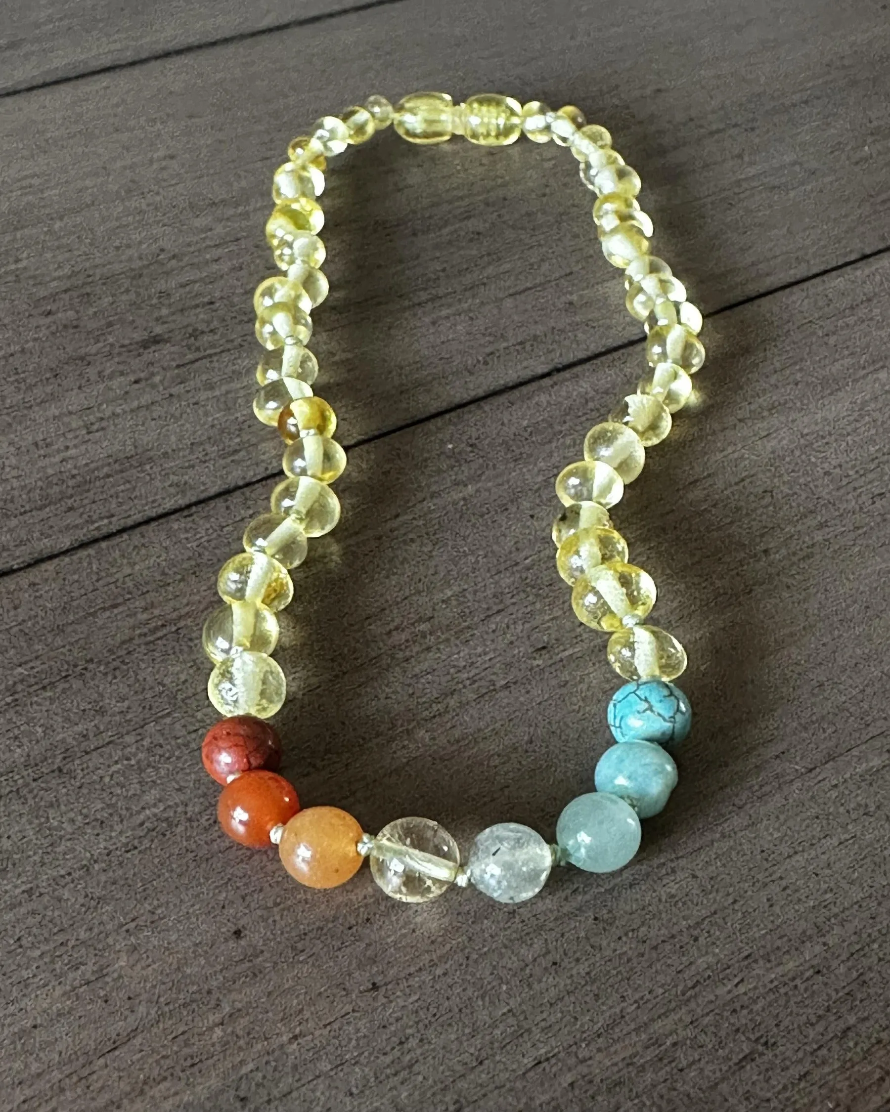 Retro Rainbow Teething Necklace