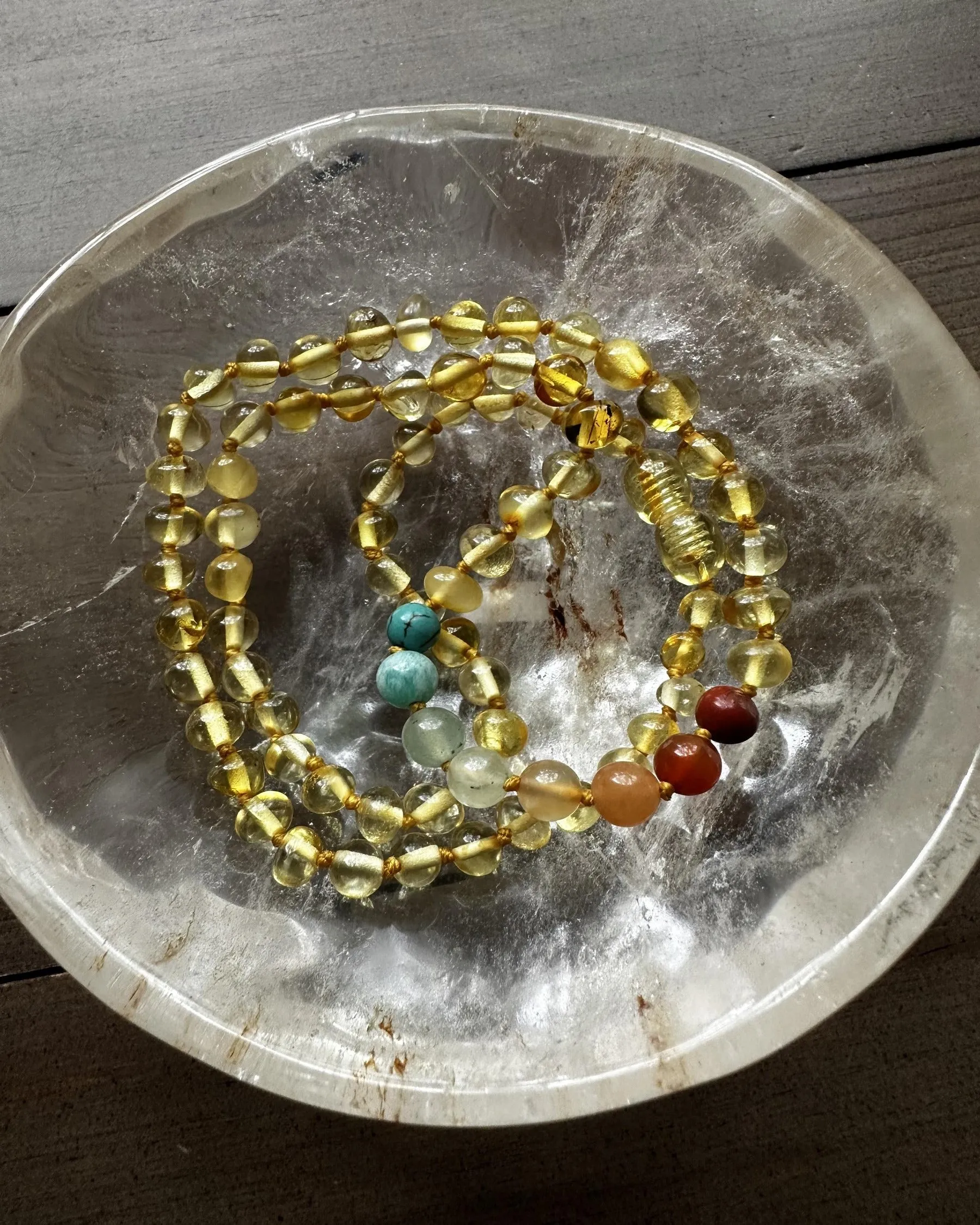 Retro Rainbow Teething Necklace