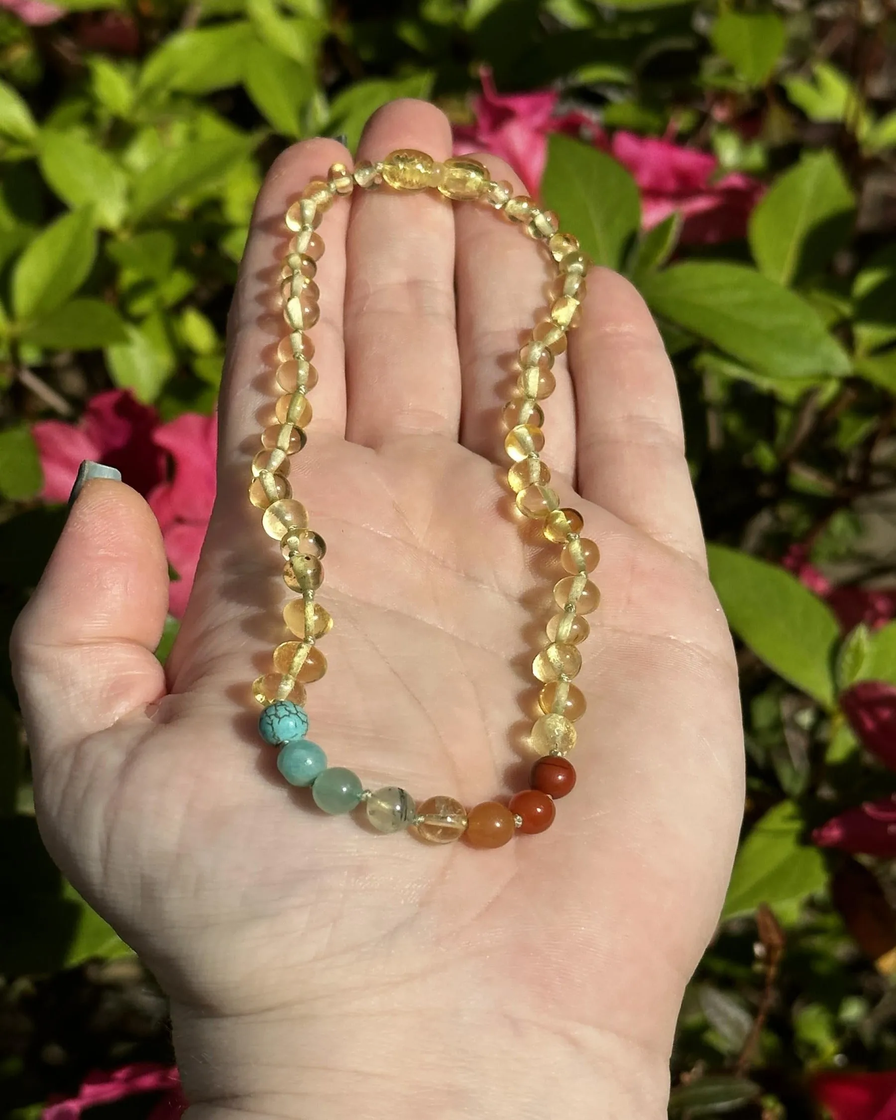 Retro Rainbow Teething Necklace
