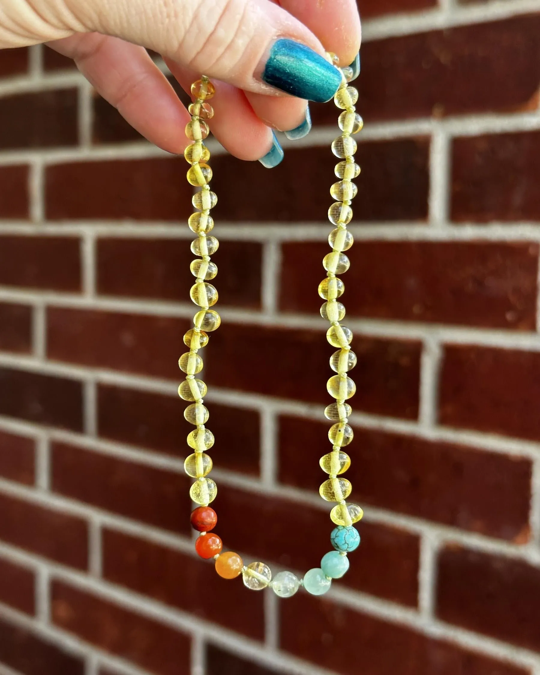 Retro Rainbow Teething Necklace