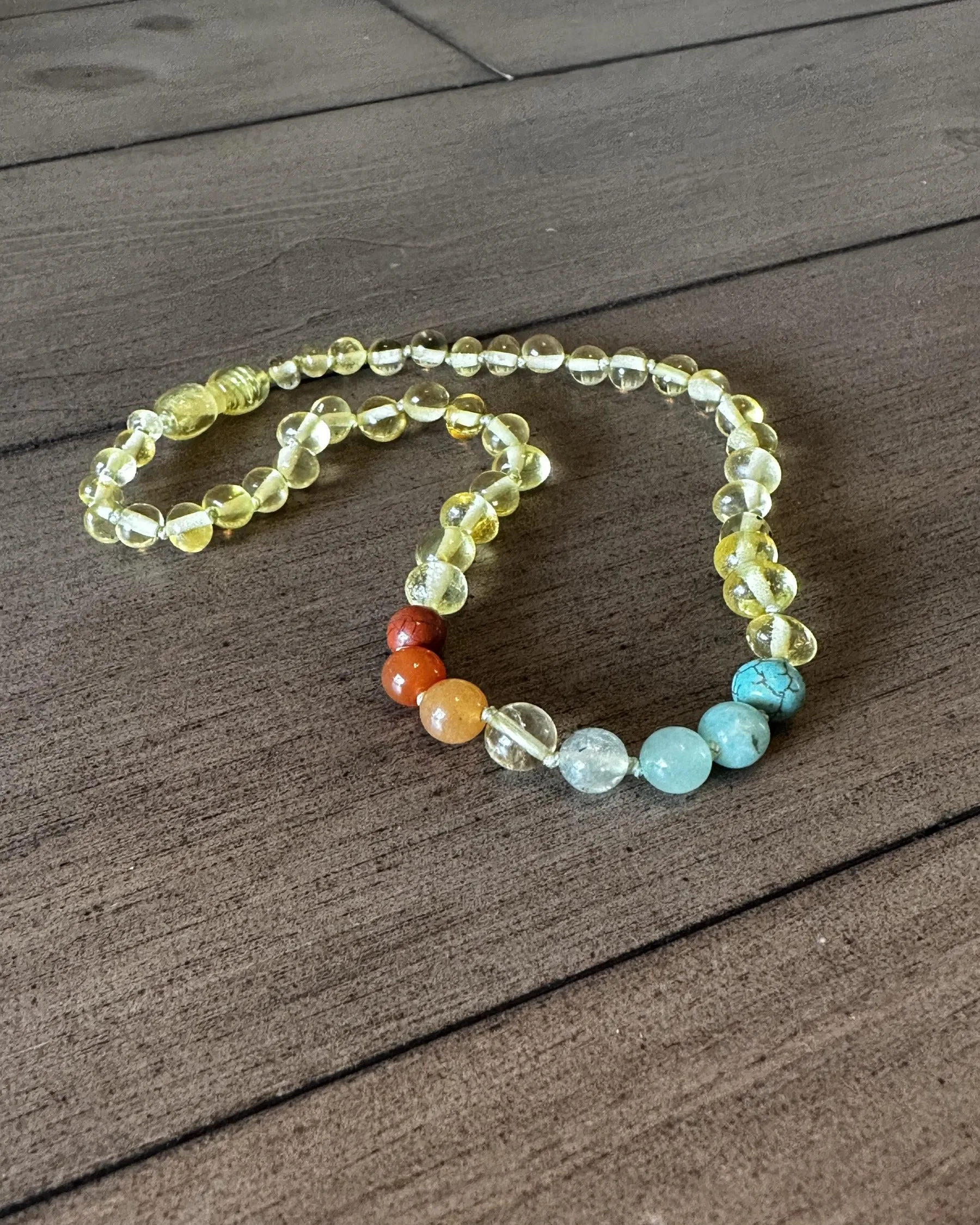Retro Rainbow Teething Necklace