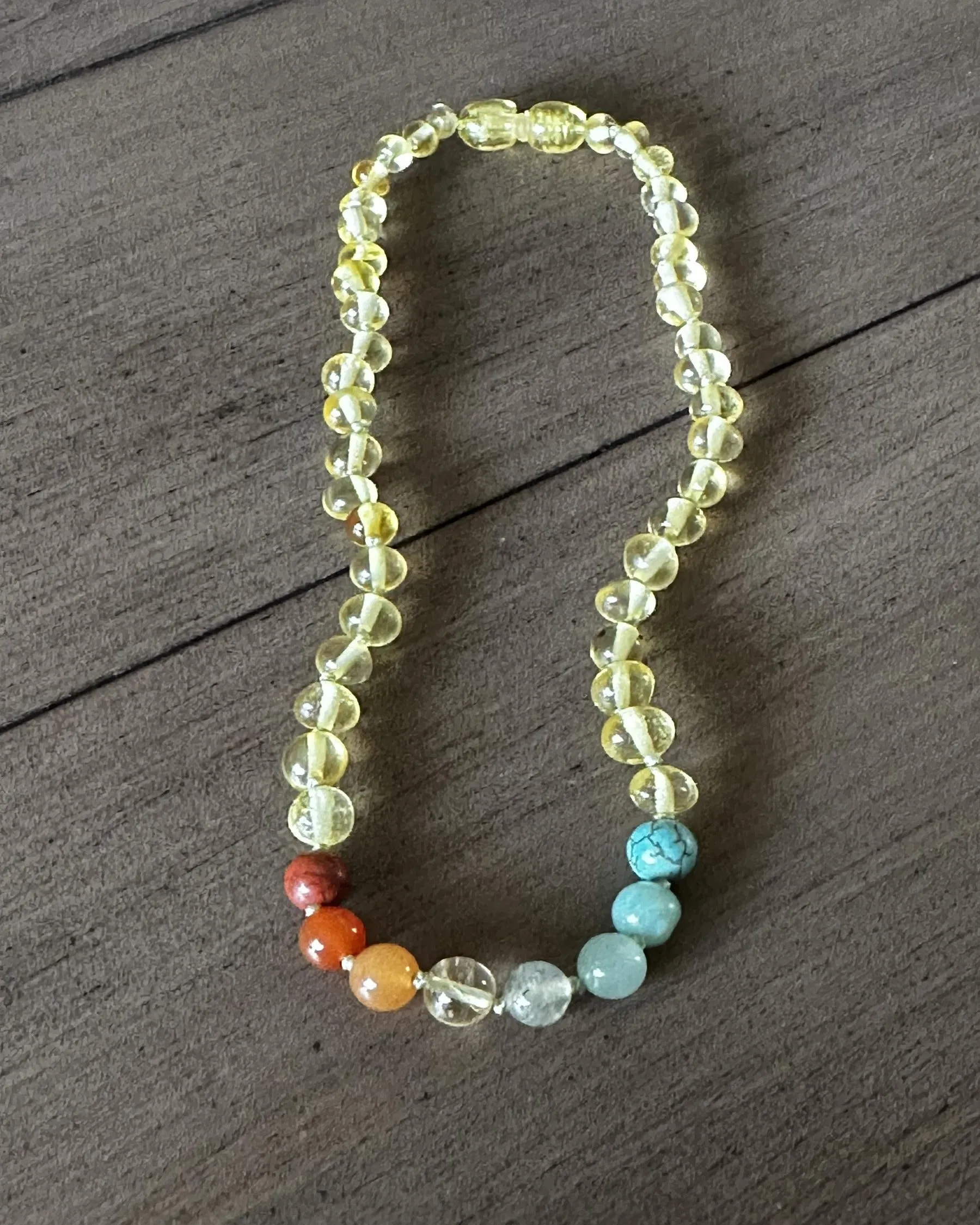 Retro Rainbow Teething Necklace