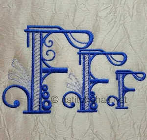 Stunning Swirls Monogram F