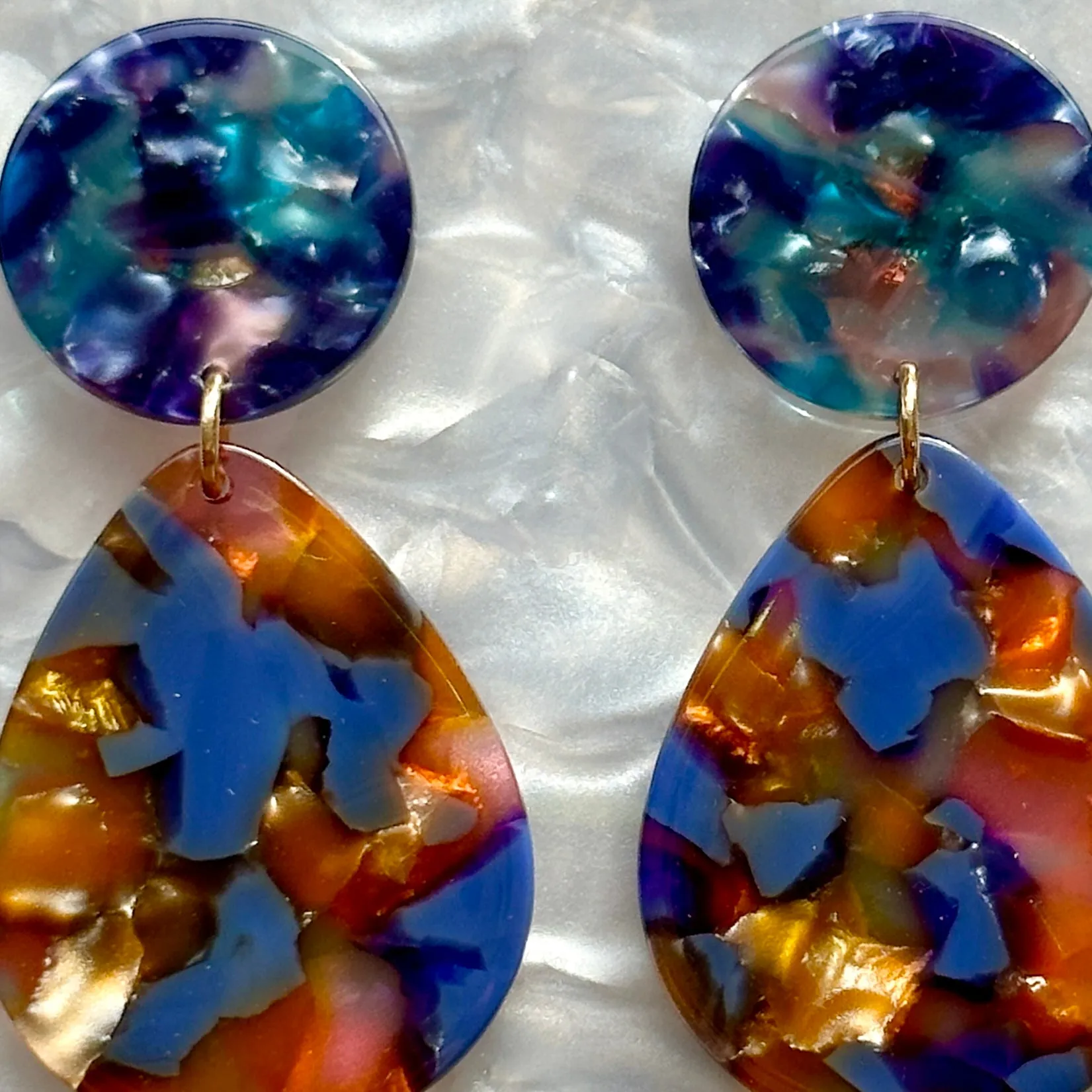 Teardrop Earrings in Autumn Sunset