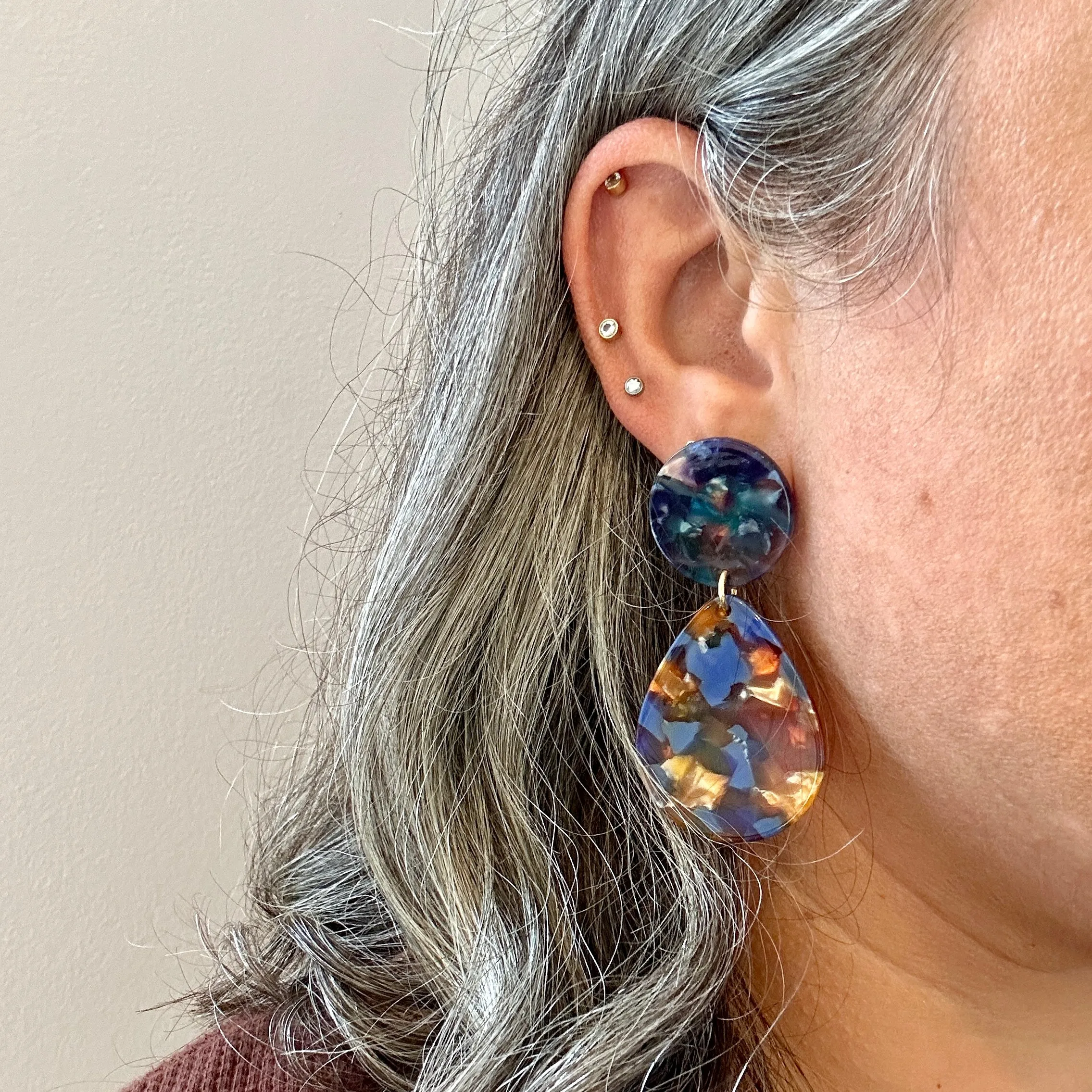 Teardrop Earrings in Autumn Sunset