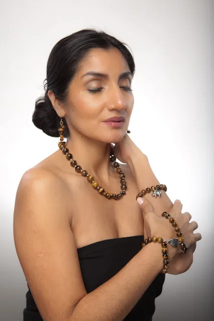 Tiger's Eye Cascade Earrings