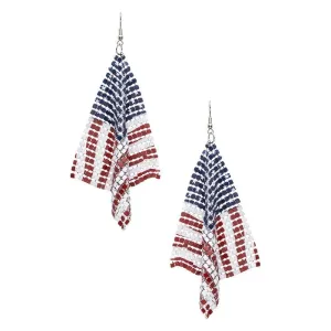 USA Flag Chainmail Iconic Earrings